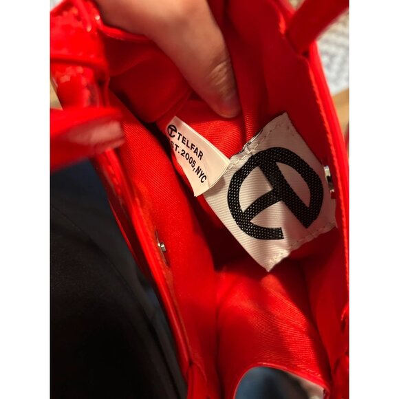 NEW! Discontinued Red Patent Small Telfar Shopper Bag - Picture 5 of 6